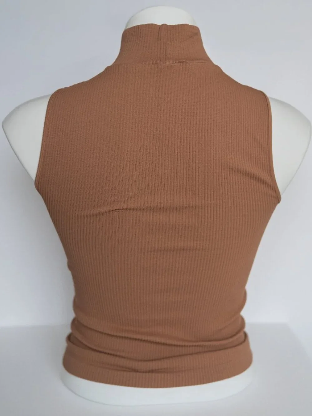 High Neck Ribbed Tank - Picture 2 of 3